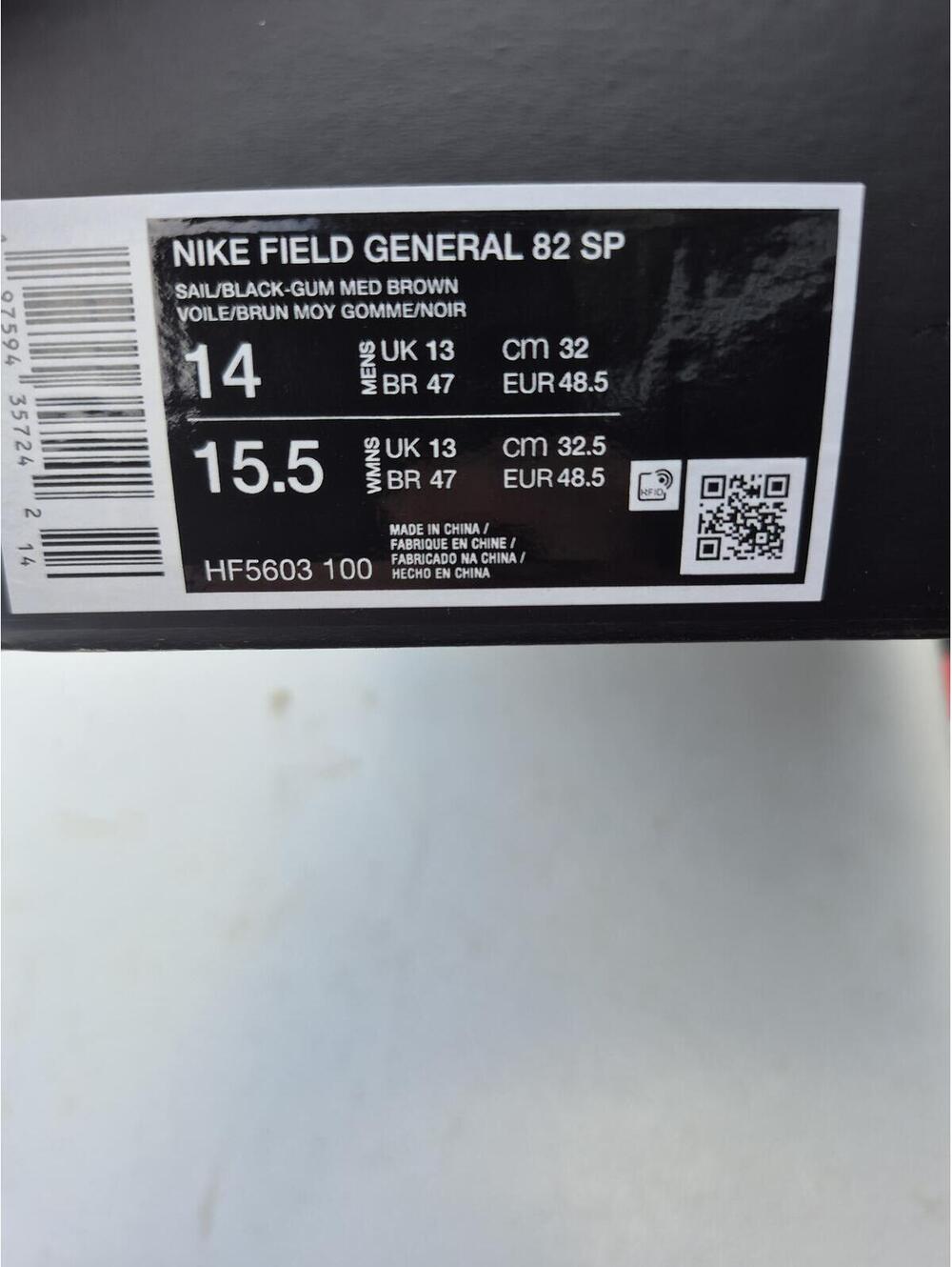 Nike Field General 82 SP Men's Sneakers Black/Gum Med Brown - Picture 9 of 9